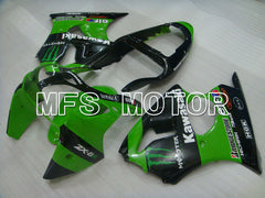 Kawasaki NINJA ZX6R 2000-2002 Injection ABS Fairing - Monster - Black Green - MFS3688