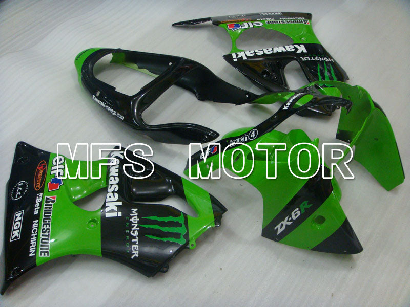 Kawasaki NINJA ZX6R 2000-2002 Injection ABS Fairing - Monster - Black Green - MFS3688