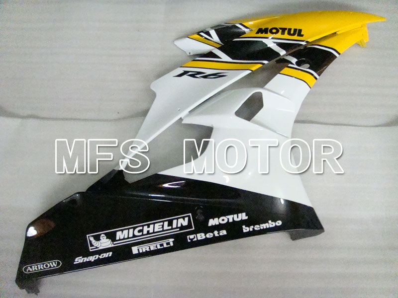 Yamaha YZF-R6 2006-2007 Injection ABS verkleidung - MOTUL - Gelb Weiß - MFS3692