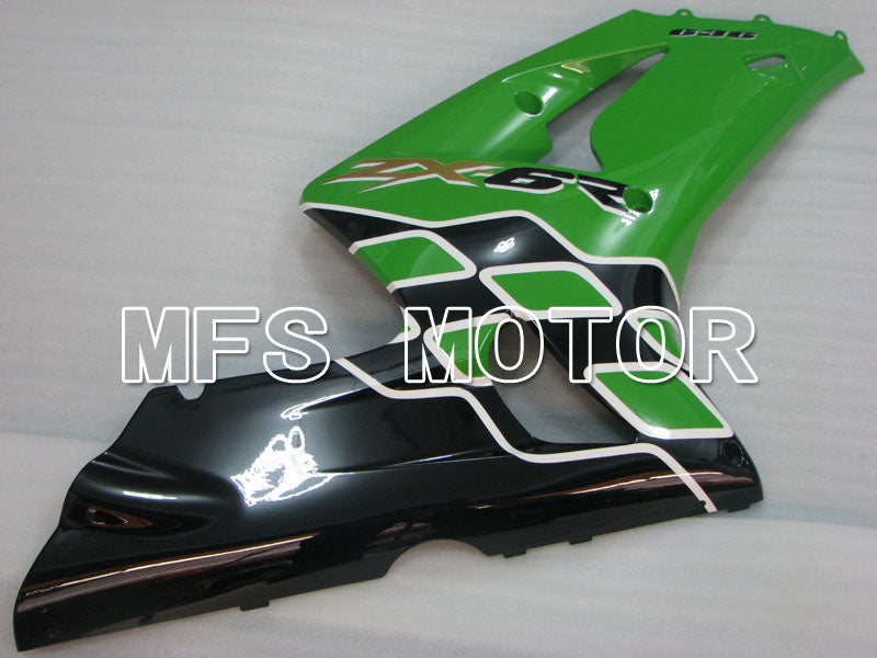 Kawasaki NINJA ZX6R 2003-2004 Injection ABS Fairing - Factory Style - Black Green - MFS3705