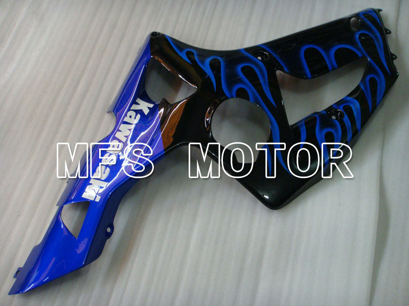Kawasaki NINJA ZX6R 2003-2004 Injection ABS Fairing - Flame - Black Blue - MFS3710