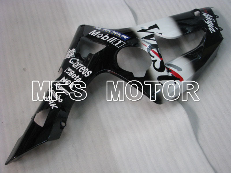 Kawasaki NINJA ZX6R 2003-2004 Injection ABS Fairing - West - Black White - MFS3720