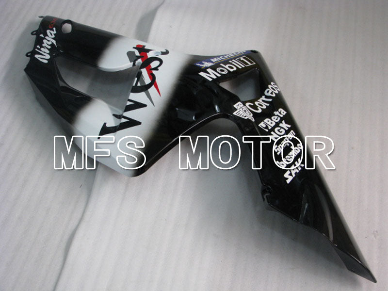 Kawasaki NINJA ZX6R 2003-2004 Injection ABS Fairing - West - Black White - MFS3720