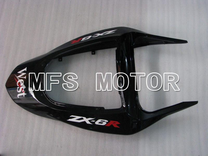 Kawasaki NINJA ZX6R 2003-2004 Injection ABS Fairing - West - Black White - MFS3720