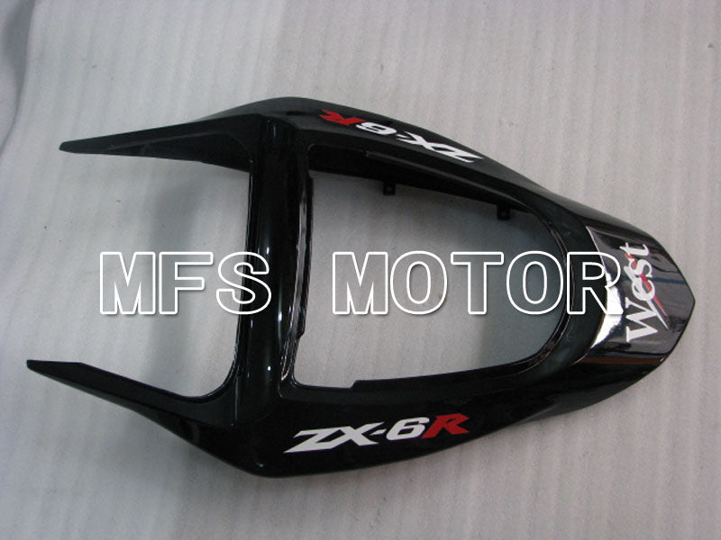 Kawasaki NINJA ZX6R 2003-2004 Injection ABS Fairing - West - Black White - MFS3720