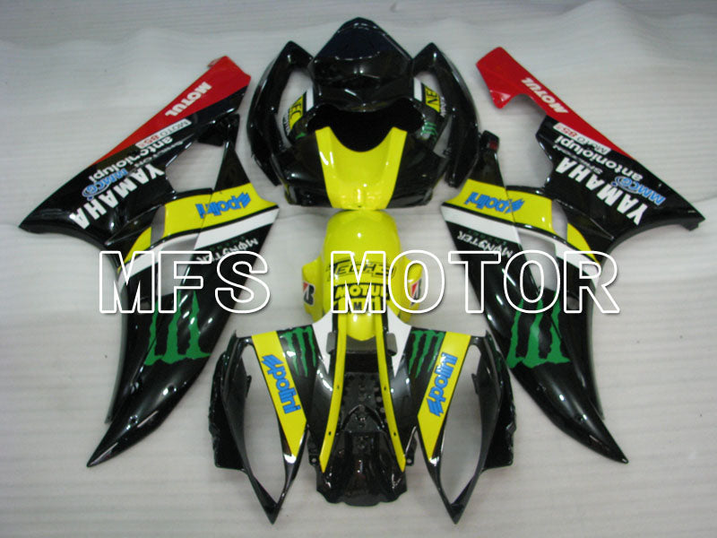 Yamaha YZF-R6 2006-2007 Injection ABS verkleidung - Monster - Gelb Schwarz - MFS3729