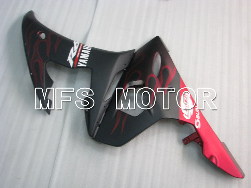 Yamaha YZF-R6 2005 Injection ABS Fairing - Flame - Red Black Matte - MFS3737