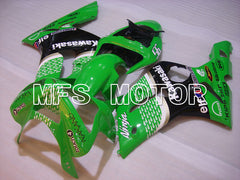 Kawasaki NINJA ZX6R 2003-2004 Injection ABS Fairing - Factory Style - Black Green - MFS3739