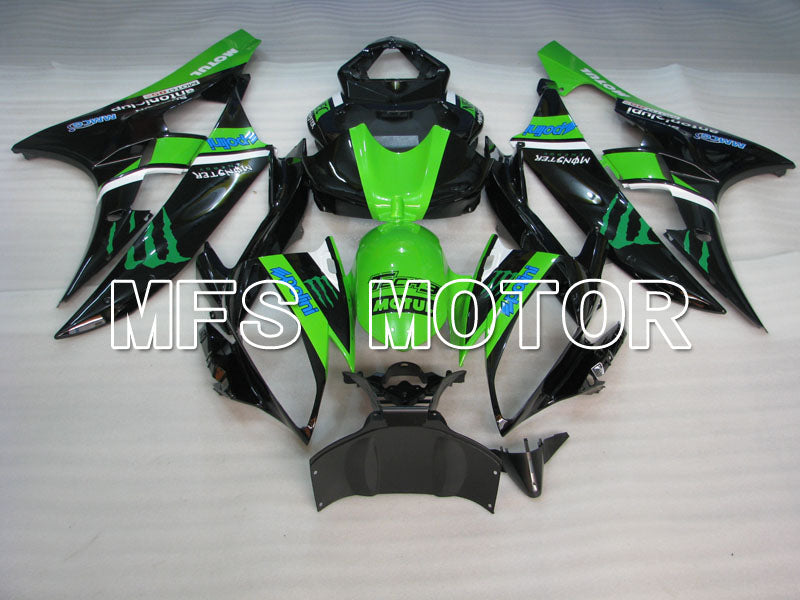Yamaha YZF-R6 2006-2007 Injection ABS verkleidung - Monster - Grün Schwarz - MFS3740