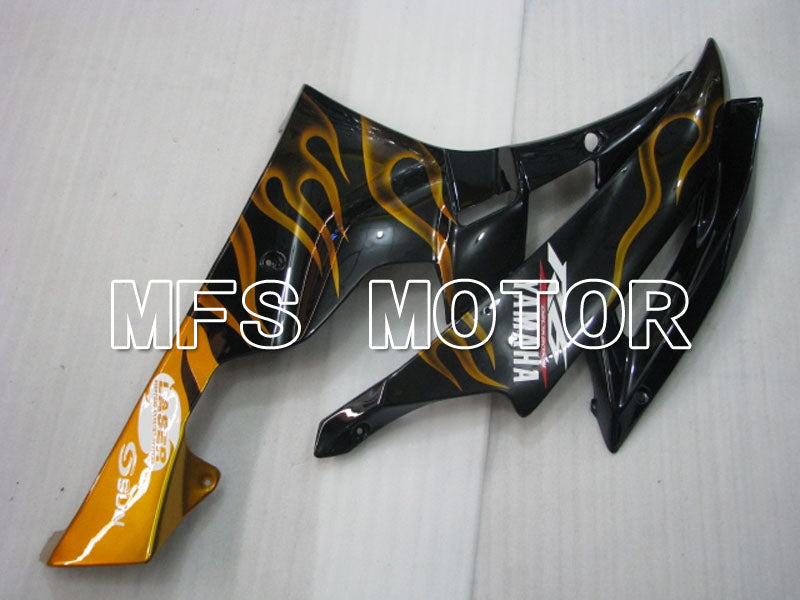 Yamaha YZF-R6 2006-2007 Injection ABS verkleidung - Flamme - Gold Schwarz - MFS3752