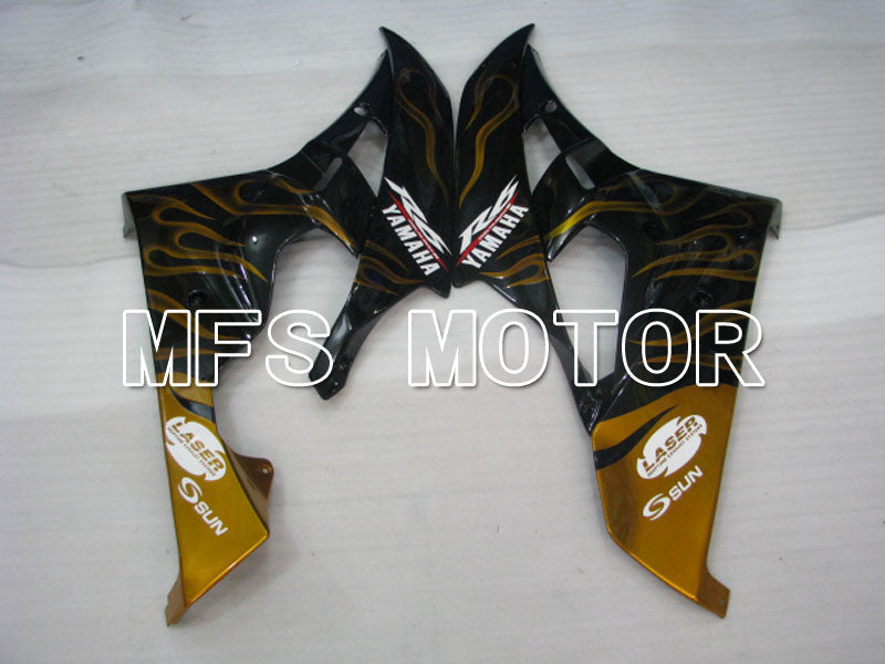 Yamaha YZF-R6 2006-2007 Injection ABS verkleidung - Flamme - Gold Schwarz - MFS3752