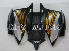 Yamaha YZF-R6 2006-2007 Injection ABS verkleidung - Flamme - Gold Schwarz - MFS3752