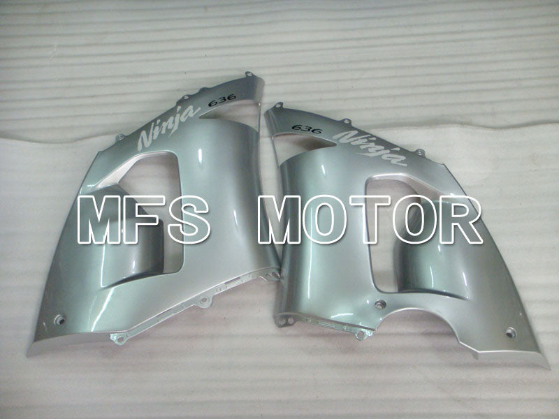 Kawasaki NINJA ZX6R 2005-2006 Injection ABS Fairing - Factory Style - Silver - MFS3755