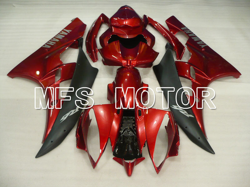 Yamaha YZF-R6 2006-2007 Injection ABS Verkleidung - Factory Style - Weinrot Schwarz Matt - MFS3759