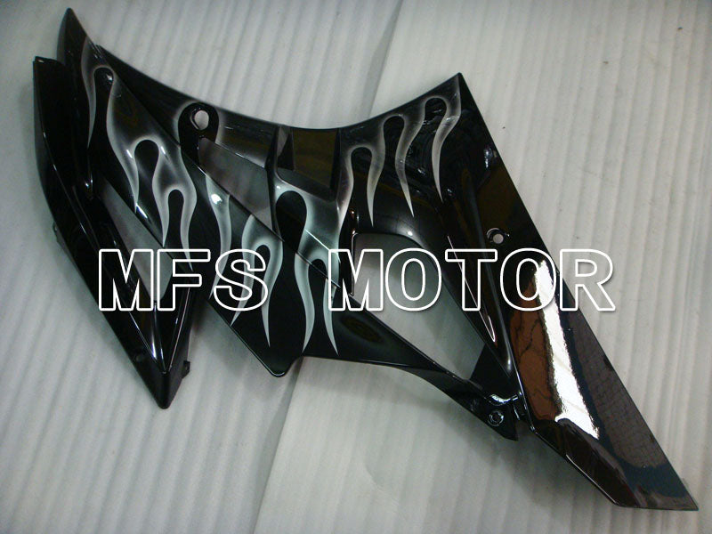Yamaha YZF-R6 2006-2007 Injection ABS verkleidung - Flamme - Weiß Schwarz - MFS3767