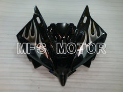 Yamaha YZF-R6 2006-2007 Injection ABS verkleidung - Flamme - Weiß Schwarz - MFS3767