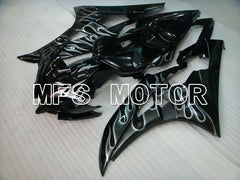 Yamaha YZF-R6 2006-2007 Injection ABS verkleidung - Flamme - Weiß Schwarz - MFS3767