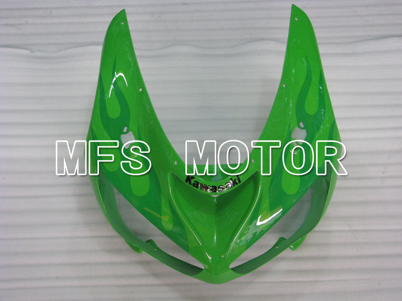 Kawasaki NINJA ZX6R 2005-2006 Injection ABS Fairing - Flame - Green - MFS3772