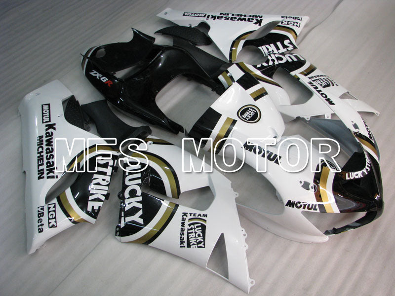 Kawasaki NINJA ZX6R 2005-2006 Injection ABS Fairing - Lucky Strike - Black White - MFS3773