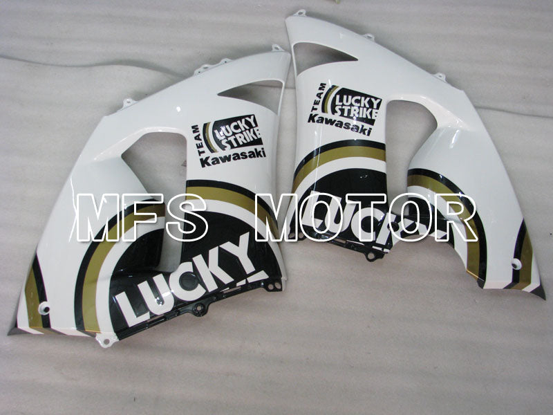 Kawasaki NINJA ZX6R 2005-2006 Injection ABS Fairing - Lucky Strike - Black White - MFS3773