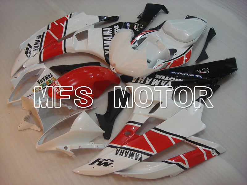 Yamaha YZF-R6 2006-2007 Injection ABS verkleidung - Flamme - Weiß Schwarz - MFS3775
