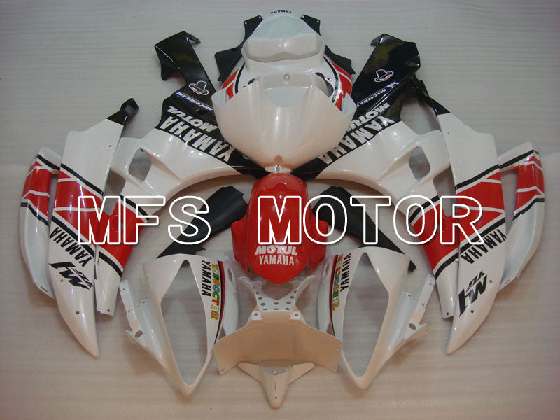 Yamaha YZF-R6 2006-2007 Injection ABS verkleidung - Flamme - Weiß Schwarz - MFS3775