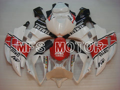 Yamaha YZF-R6 2006-2007 Injection ABS verkleidung - Flamme - Weiß Schwarz - MFS3775