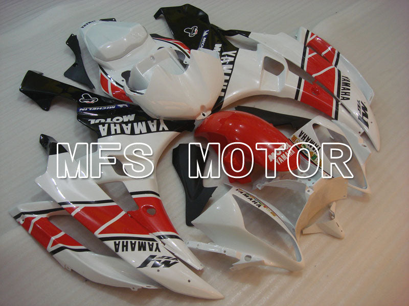 Yamaha YZF-R6 2006-2007 Injection ABS verkleidung - Flamme - Weiß Schwarz - MFS3775