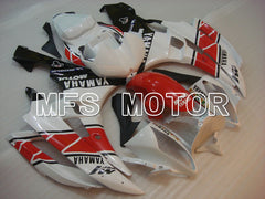 Yamaha YZF-R6 2006-2007 Injection ABS verkleidung - Flamme - Weiß Schwarz - MFS3775