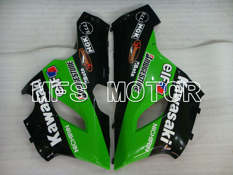 Kawasaki NINJA ZX6R 2005-2006 Injection ABS Fairing - Monster - Black Green - MFS3777