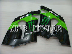 Kawasaki NINJA ZX6R 2005-2006 Injection ABS Fairing - Monster - Black Green - MFS3780