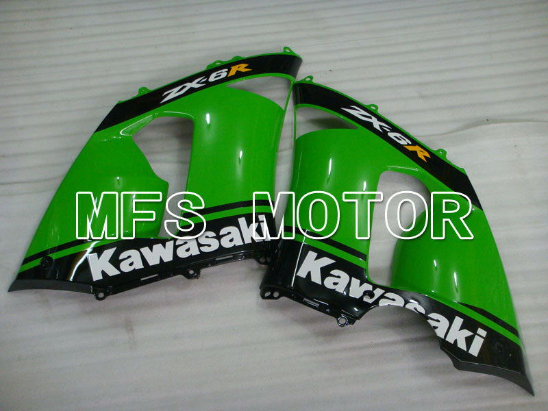 Kawasaki NINJA ZX6R 2005-2006 Injection ABS Fairing - Others - Black Green - MFS3783