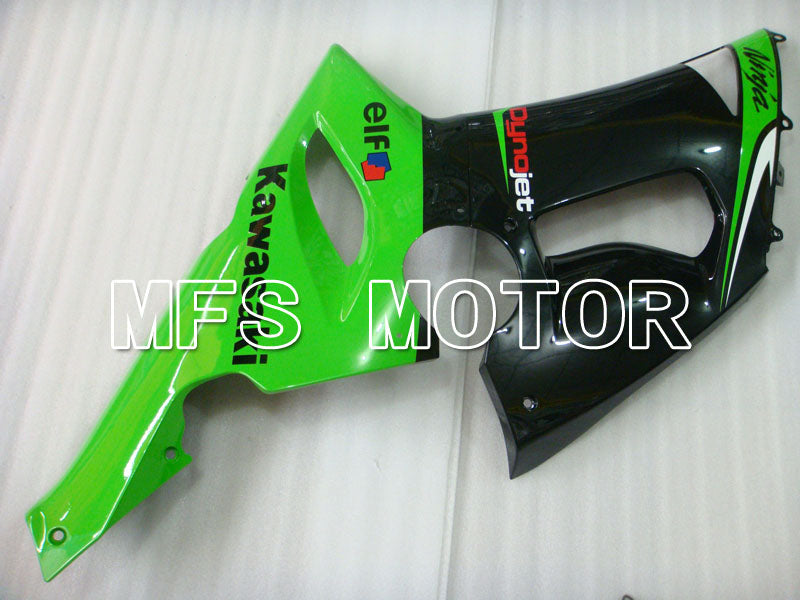Kawasaki NINJA ZX6R 2005-2006 Injection ABS Fairing - Factory Style - Black Green - MFS3785