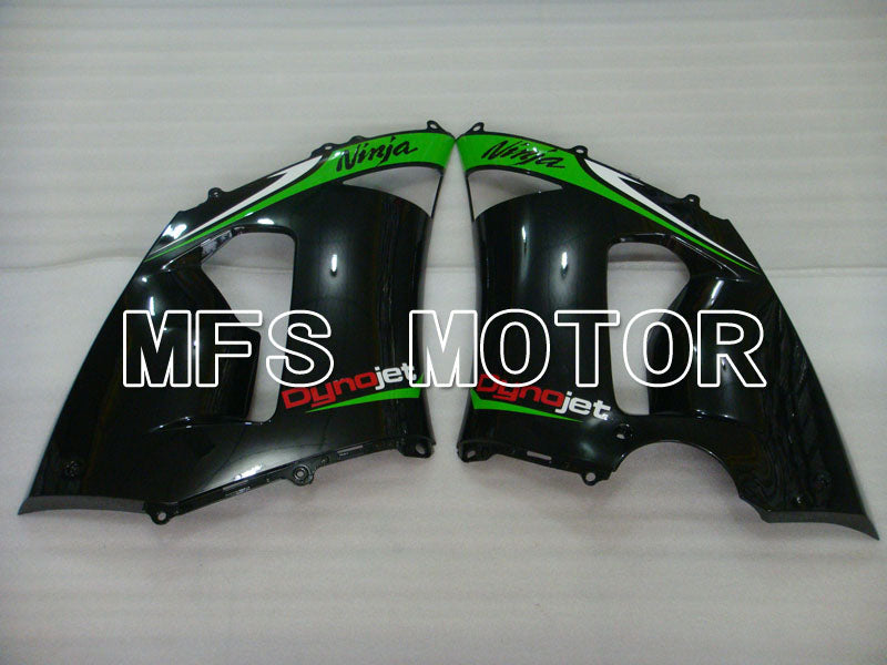 Kawasaki NINJA ZX6R 2005-2006 Injection ABS Fairing - Factory Style - Black Green - MFS3785
