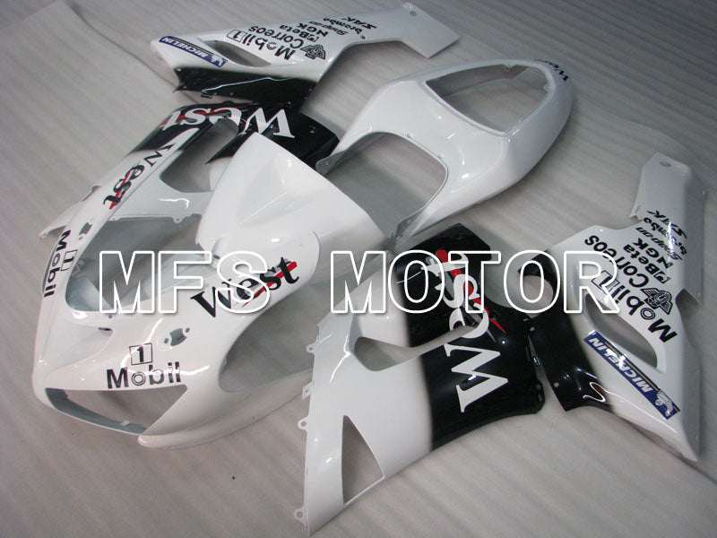 Kawasaki NINJA ZX6R 2005-2006 Injection ABS Fairing - West - Black White - MFS3787