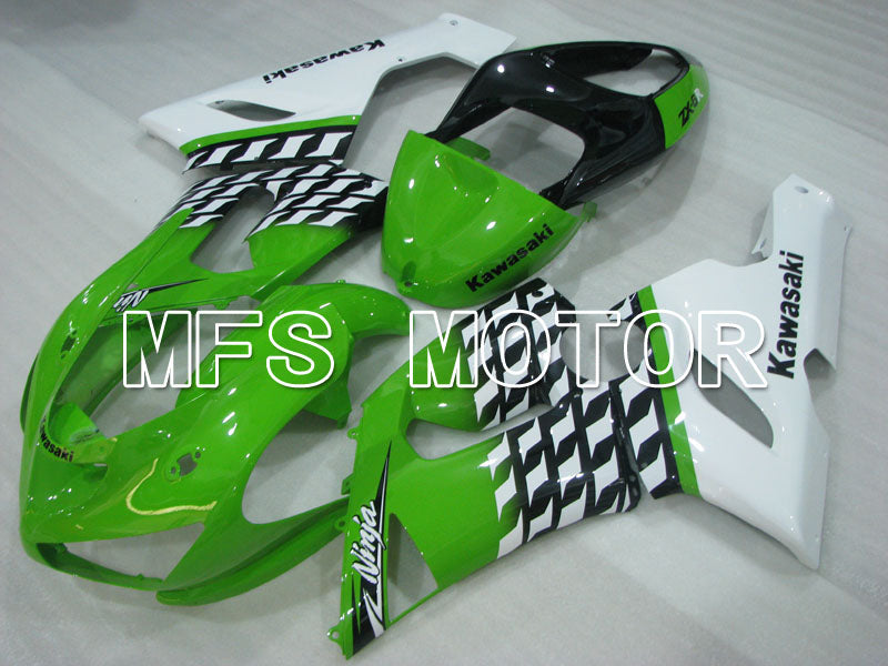 Kawasaki NINJA ZX6R 2005-2006 Injection ABS Fairing - Factory Style - Green White - MFS3791