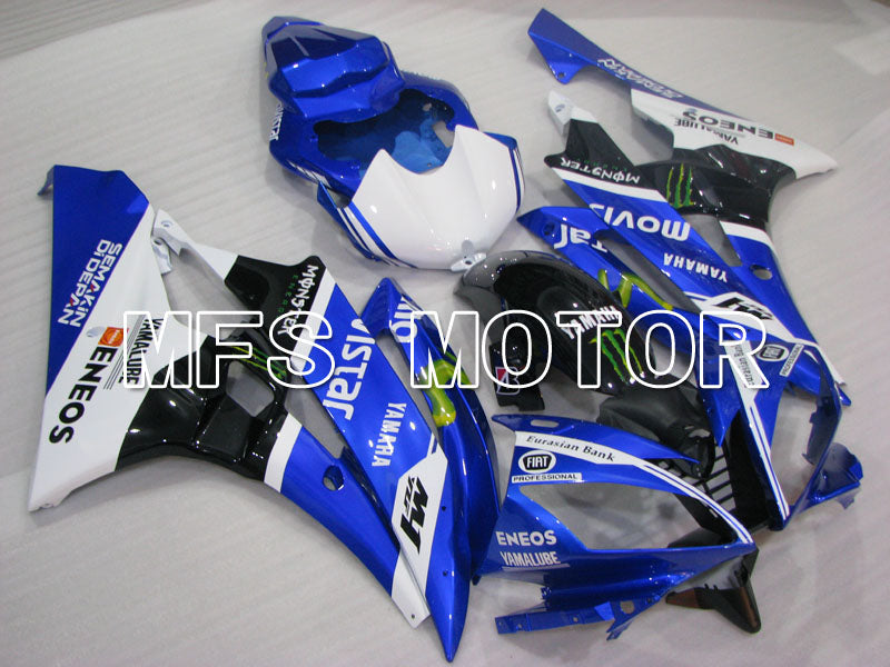 Yamaha YZF-R6 2006-2007 Injection ABS verkleidung - Monster - Blau Weiß - MFS3795