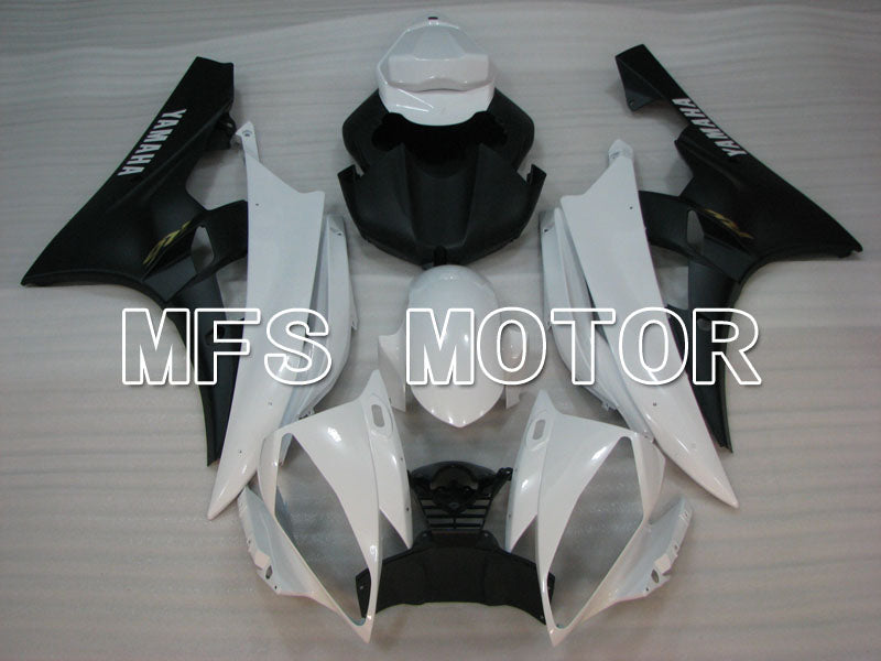 Yamaha YZF-R6 2006-2007 Injection ABS verkleidung - Factory Style - Weiß Schwarz Matt - MFS3803
