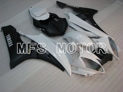 Yamaha YZF-R6 2006-2007 Injection ABS verkleidung - Factory Style - Weiß Schwarz Matt - MFS3803