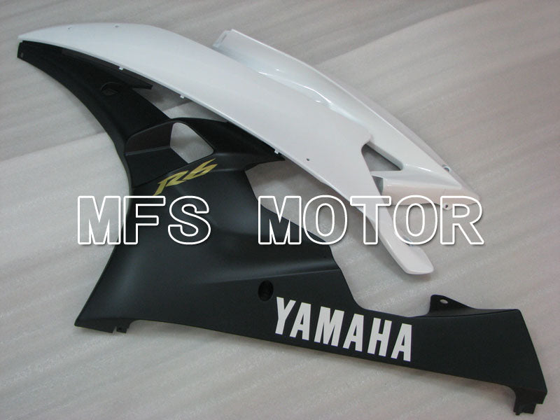 Yamaha YZF-R6 2006-2007 Injection ABS verkleidung - Factory Style - Weiß Schwarz Matt - MFS3803