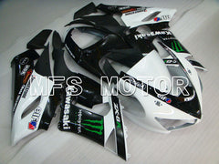Kawasaki NINJA ZX6R 2005-2006 Injection ABS Fairing - Monster - Black White - MFS3808