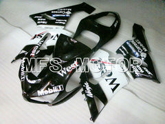 Kawasaki NINJA ZX6R 2005-2006 Injection ABS Fairing - West - Black White - MFS3814