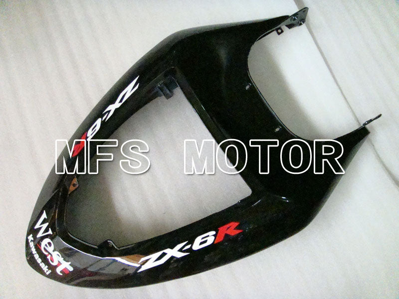Kawasaki NINJA ZX6R 2005-2006 Injection ABS Fairing - West - Black White - MFS3814