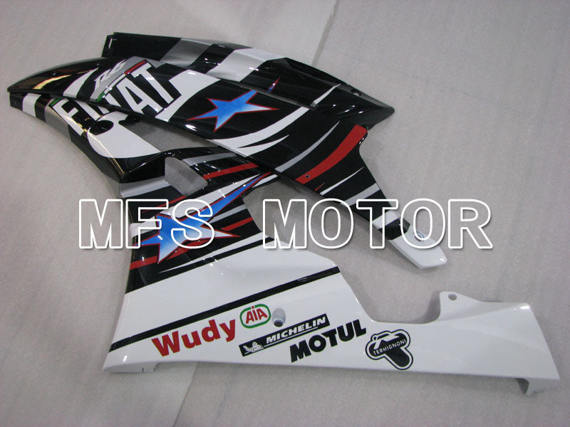Yamaha YZF-R6 2006-2007 Injection ABS verkleidung - FIAT - Schwarz Weiß - MFS3816