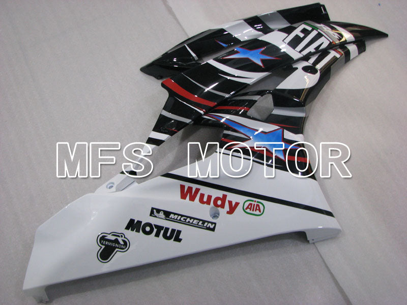 Yamaha YZF-R6 2006-2007 Injection ABS verkleidung - FIAT - Schwarz Weiß - MFS3816