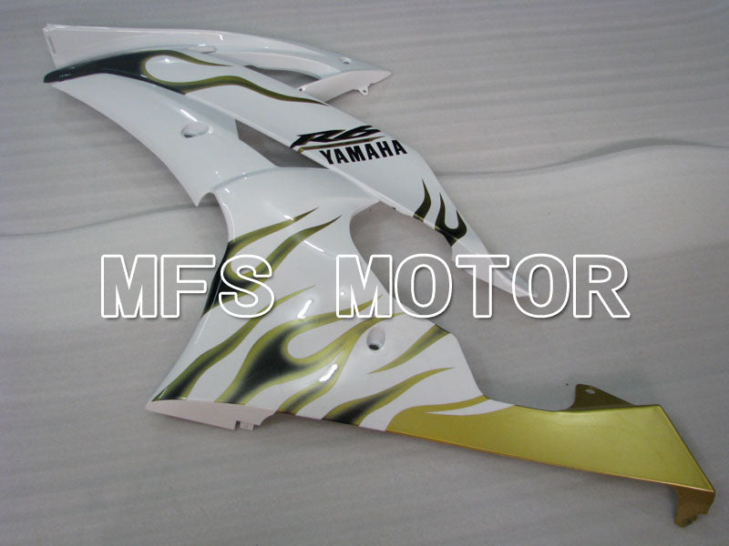 Yamaha YZF-R6 2008-2016 Injection ABS Fairing - Flame - Gold White - MFS3818