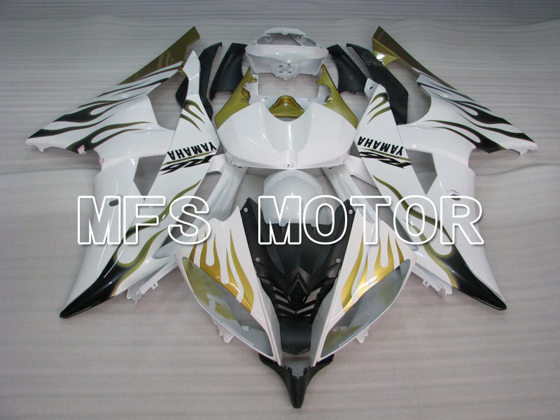 Yamaha YZF-R6 2008-2016 Injection ABS Fairing - Flame - Gold White - MFS3818