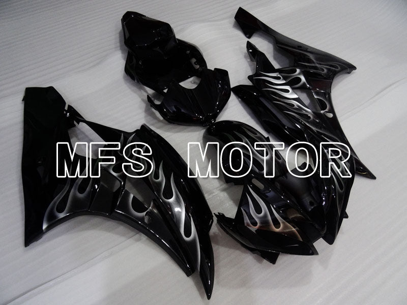 Yamaha YZF-R6 2006-2007 Injection ABS verkleidung - Flamme - Weiß Schwarz - MFS3820