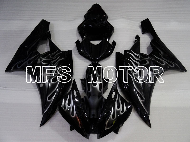 Yamaha YZF-R6 2006-2007 Injection ABS verkleidung - Flamme - Weiß Schwarz - MFS3820