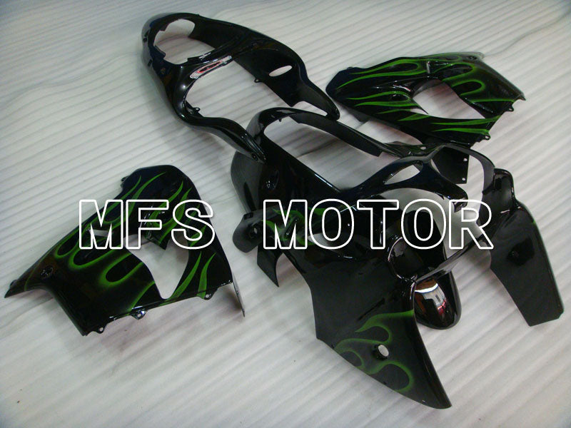 Carénage ABS Kawasaki NINJA ZX9R 2000-2001 - Flamme - Noir Vert - MFS3827